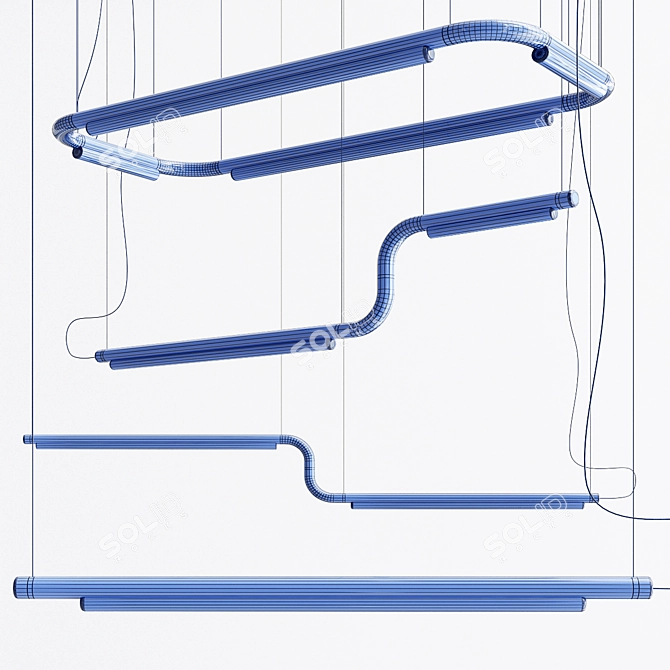 Industrial Pipeline Suspensions 3D model image 3