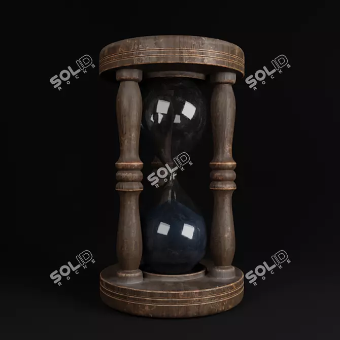 Vintage Hourglass: Timeless Home Decor 3D model image 1