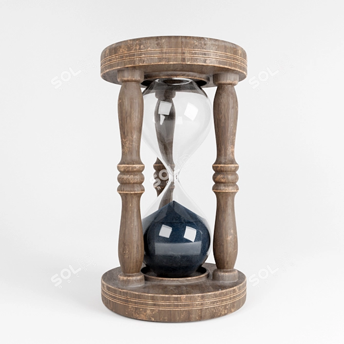 Vintage Hourglass: Timeless Home Decor 3D model image 4