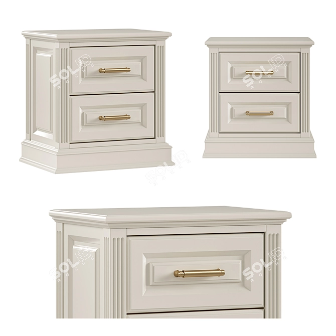 Elegant Anna Cabinet - 600x450x600 3D model image 1