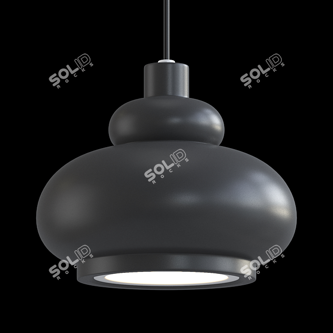 Sleek Modern Pendant Lamp 3D model image 2