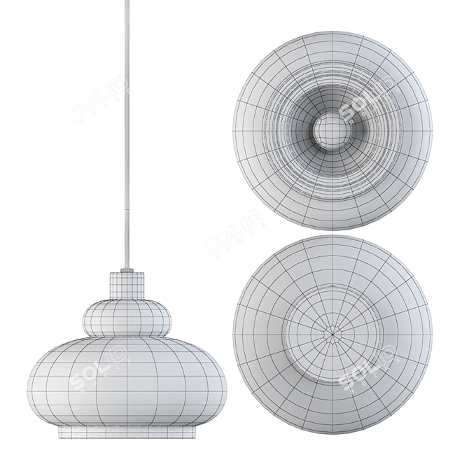 Sleek Modern Pendant Lamp 3D model image 4