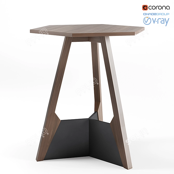 Elegant West Coffee Table 3D model image 1