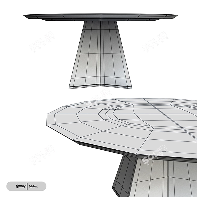 ERBA Italia Pensami Modern Table 3D model image 2