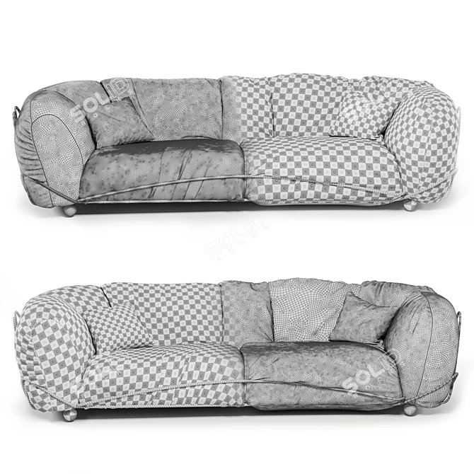 Elegant Francesco Binfare Sofa 3D model image 3