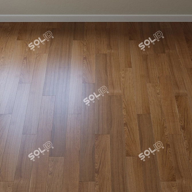 Upofloor Oak Parquet Board: French Chevron Design 3D model image 2