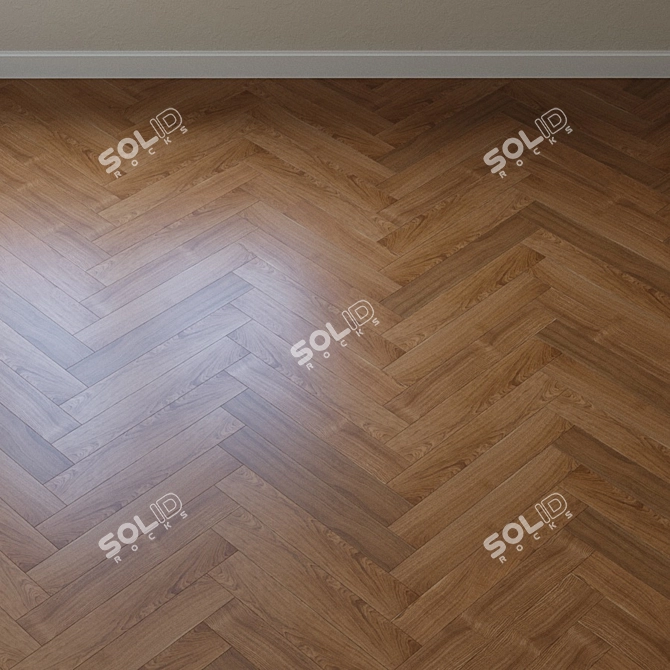 Upofloor Oak Parquet Board: French Chevron Design 3D model image 4