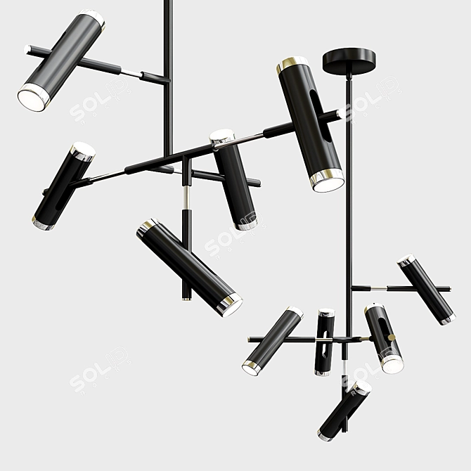 Sleek Achille LED Linear Suspension 3D model image 3