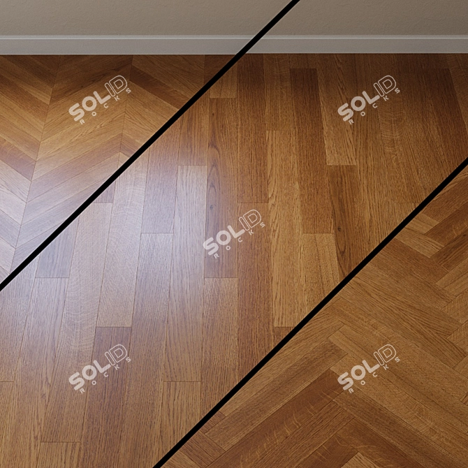 Upofloor Oak Parquet Board 3D model image 1