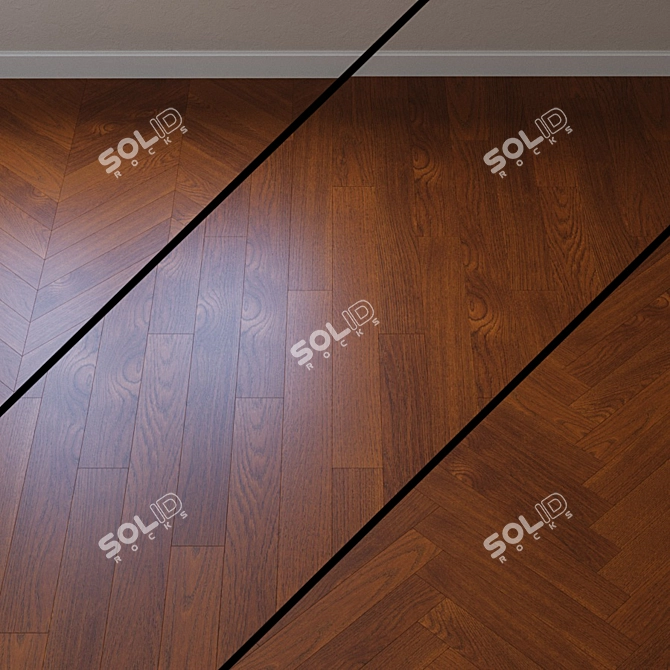 Upofloor Oak Parquet Board 3D model image 1