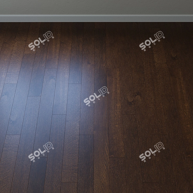 Upofloor Oak Parquet Board: French Chevron Design 3D model image 2