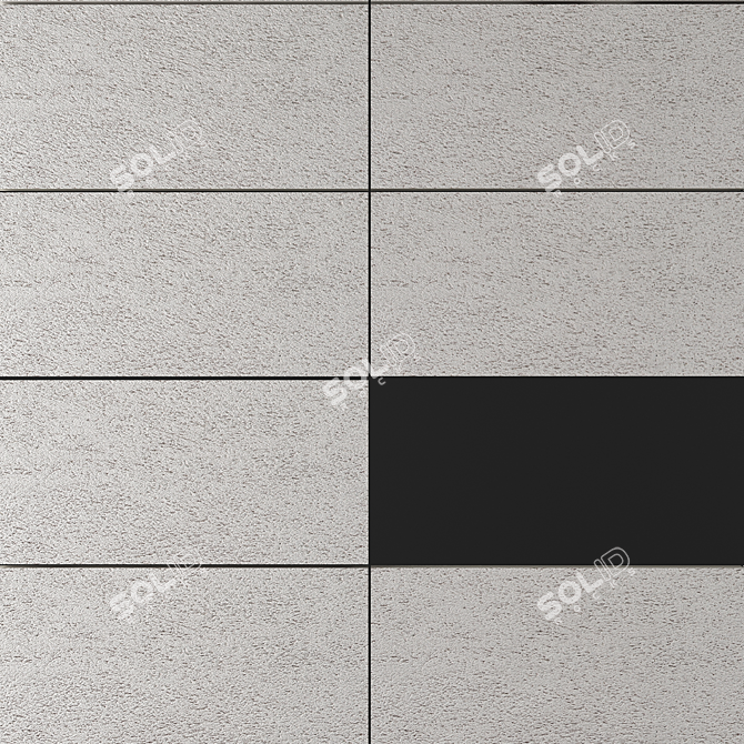 Textured Surface Wall Panel 3D model image 1