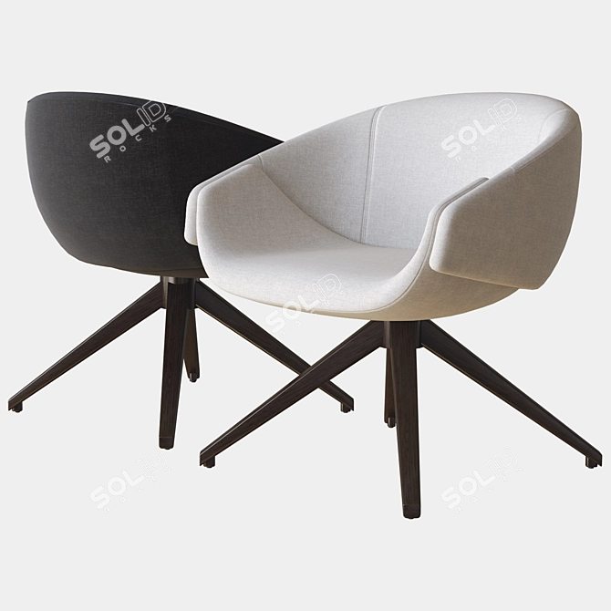 SP01 Anita Swivel Armchair, 3D Model 3D model image 2