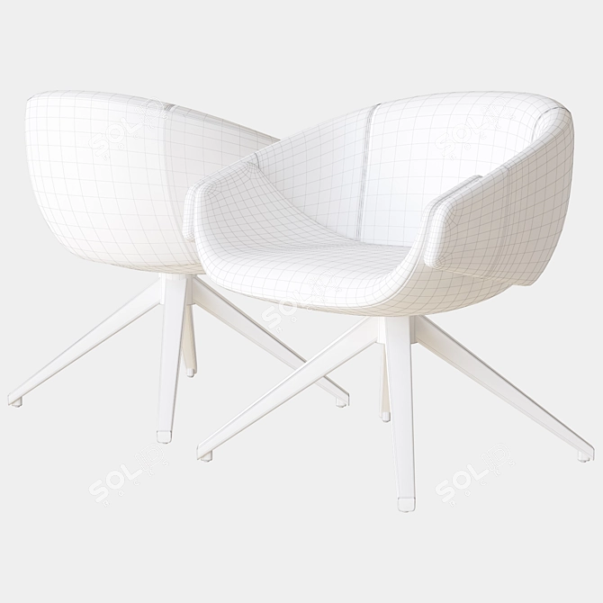 SP01 Anita Swivel Armchair, 3D Model 3D model image 3