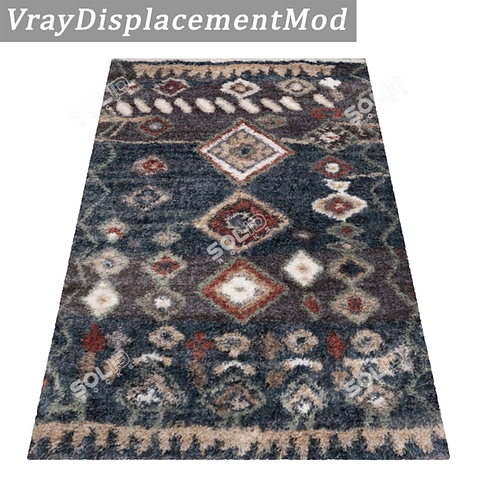 Premium 3-Piece Carpets Set 3D model image 3