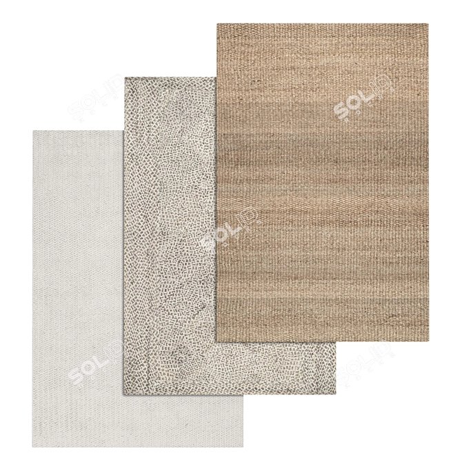 Versatile Carpet Set: High-Quality Textures & Multiple Variations 3D model image 1