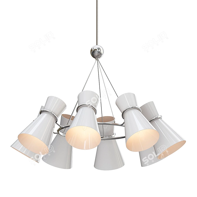 Elegant Illuminate: Clarkson Chandelier 3D model image 1