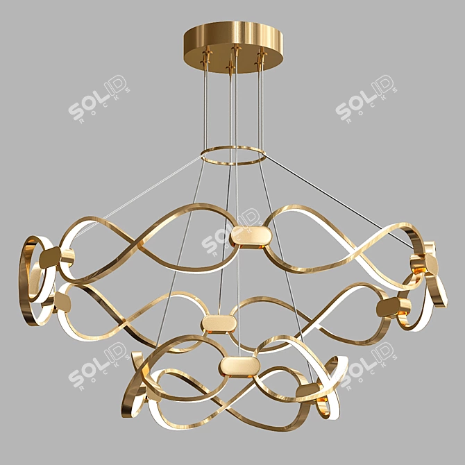 Modern LED Chandelier Pendant - FORLI 3D model image 1
