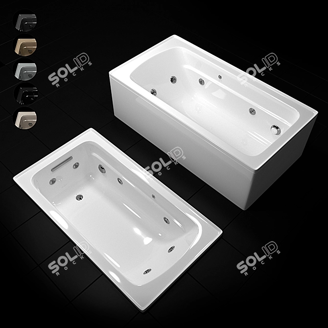 Luxurious Whirlpool Bath by Kohler 3D model image 1