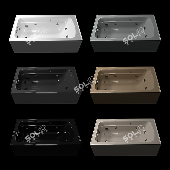 Luxurious Whirlpool Bath by Kohler 3D model image 2