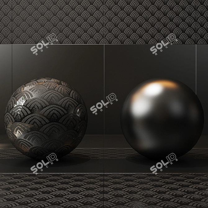 Decorative Tiles Set - 600mmX600mm & 600mmX300mm 3D model image 3