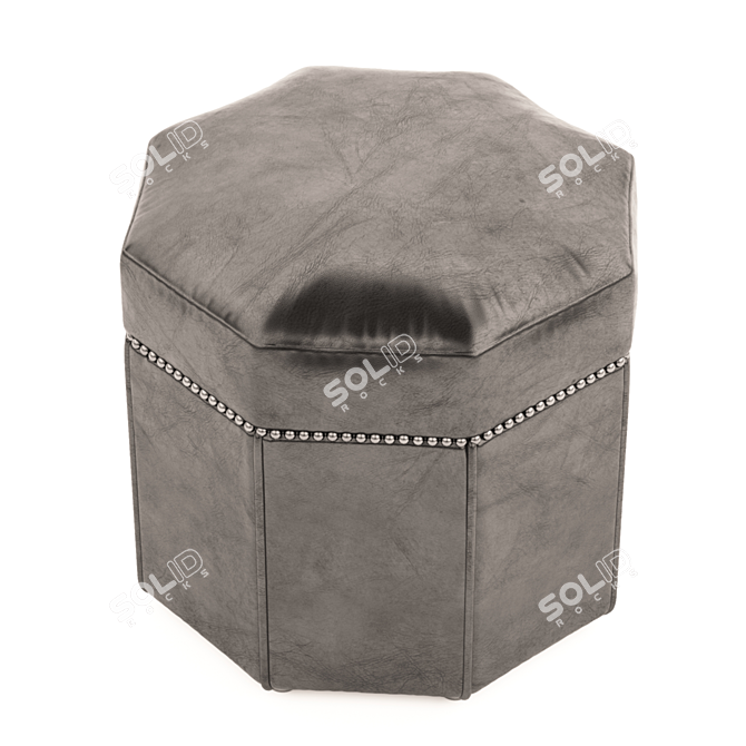 Elegant Bombay Stool, Classic Design 3D model image 3