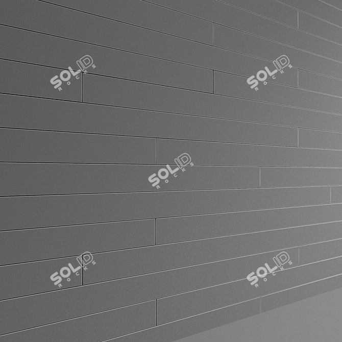 Vintage Gray Cladding: Reclaimed Mill Board 3D model image 5