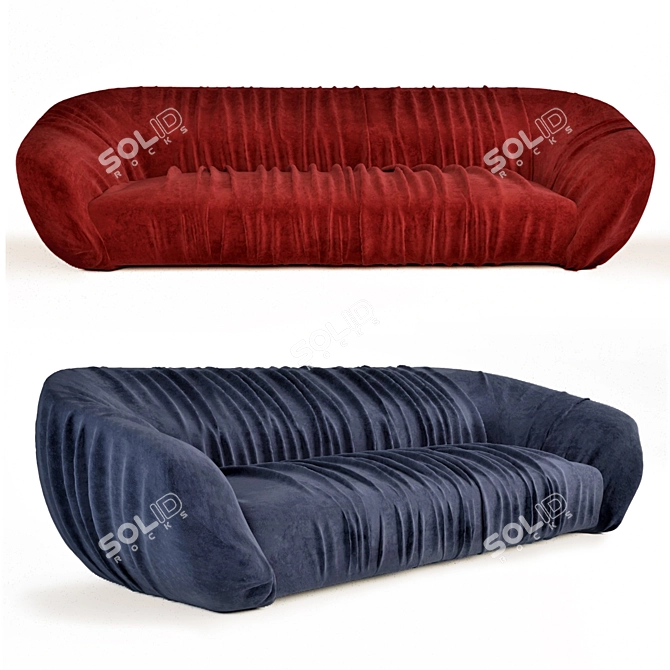 Elegance Draped Sofa 3D model image 5