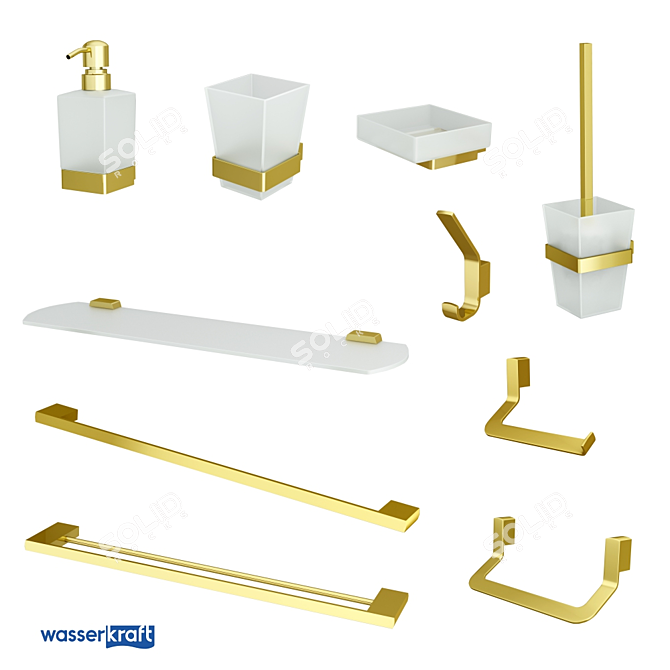 Luxury Gold Bathroom Accessories - Sauer K-7900_ОМ Series 3D model image 1