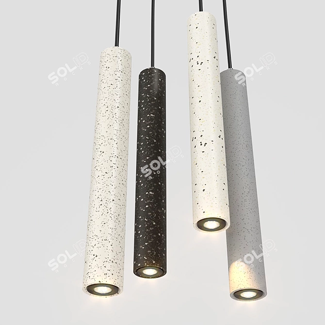 Stone B Pendant Lamp: Modern Design, Multiple Colors 3D model image 2