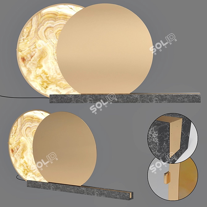 Ethereal Glow: Alchemie F Floor Lamp 3D model image 1