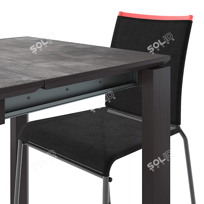 Elegant Calligaris Duca Table Set 3D model image 1