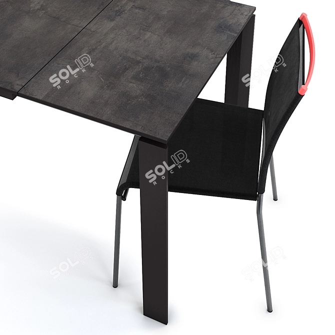 Elegant Calligaris Duca Table Set 3D model image 3