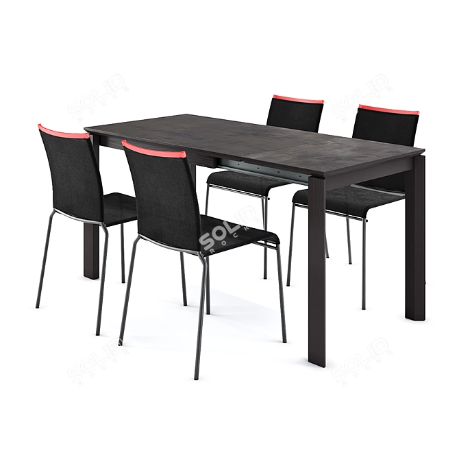 Elegant Calligaris Duca Table Set 3D model image 4