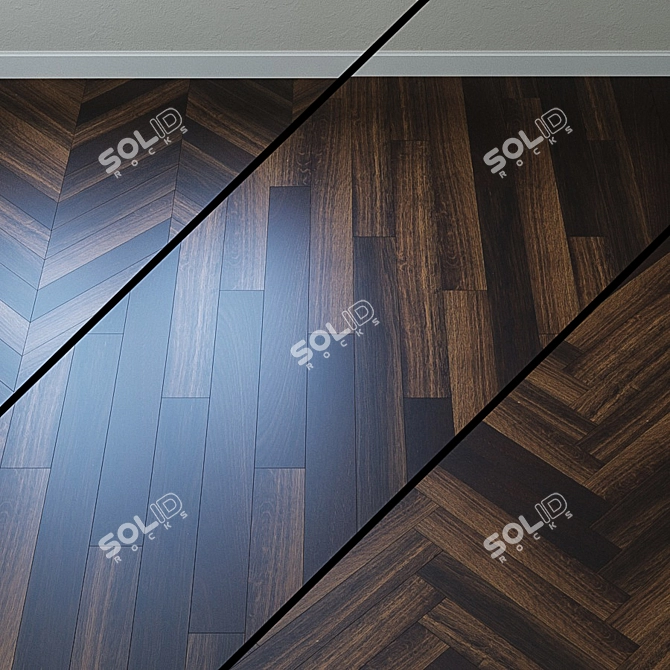 French Oak Parquet Board 3D model image 1