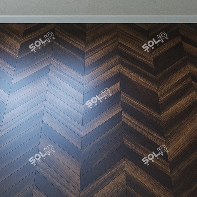 French Oak Parquet Board 3D model image 3