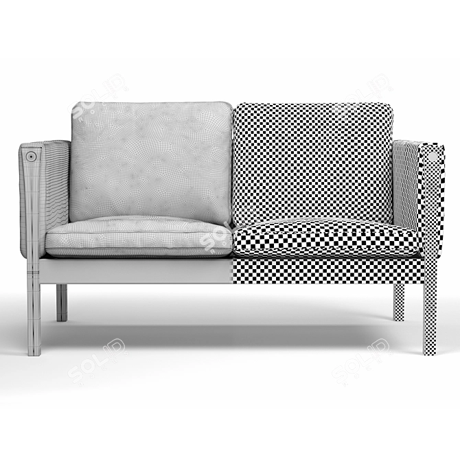 Modern Sofa CH162: 3D Model with Materials & Textures 3D model image 5