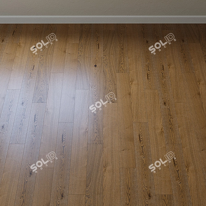 French Oak Parquet Board 3D model image 2