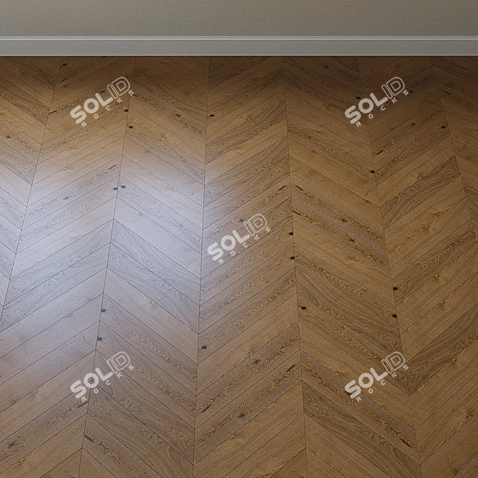 French Oak Parquet Board 3D model image 4