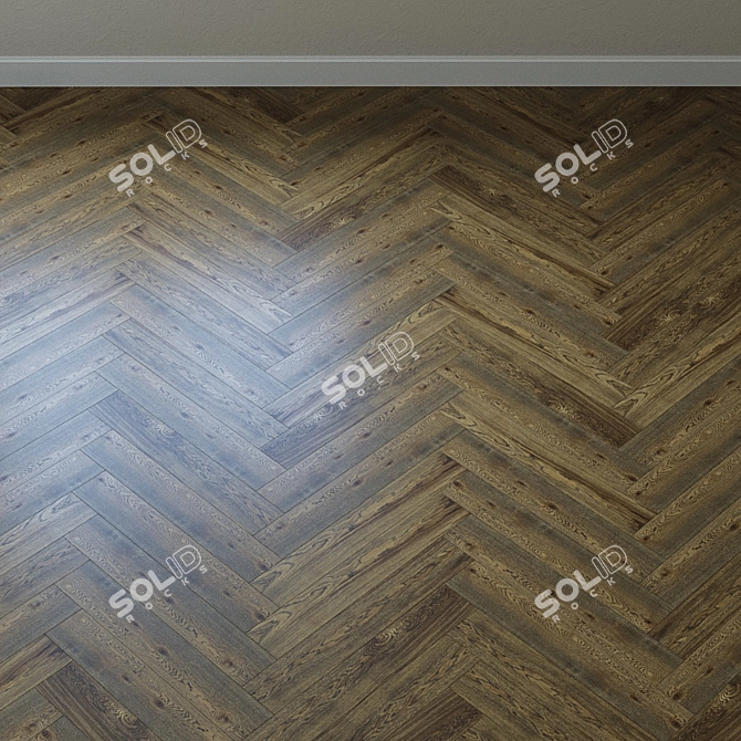 Upofloor Oak Parquet Board: French Fir Tree 3D model image 4