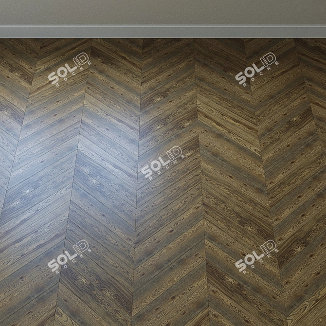 Upofloor Oak Parquet Board: French Fir Tree 3D model image 5