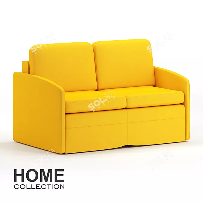 Bjork Mustard 153: Sleek and Stylish 3-Seater Sofa 3D model image 1