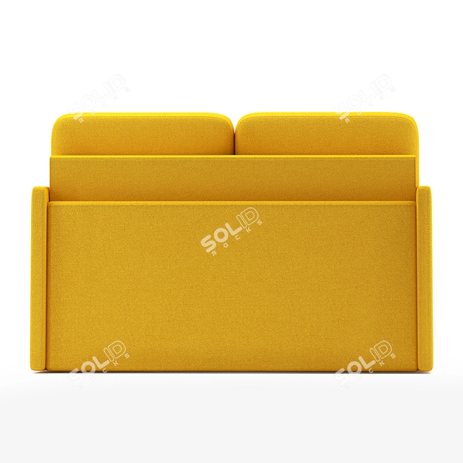 Bjork Mustard 153: Sleek and Stylish 3-Seater Sofa 3D model image 3