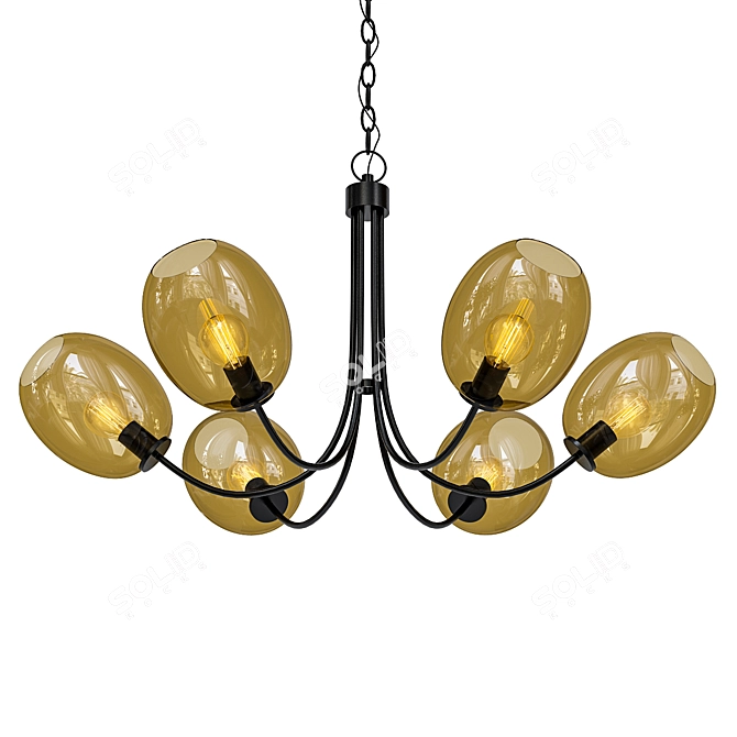 Sleek Metal Glass Balance 3D model image 1