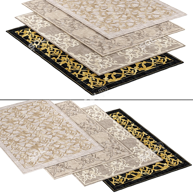 Elegant 200x300cm Carpet 3D model image 2