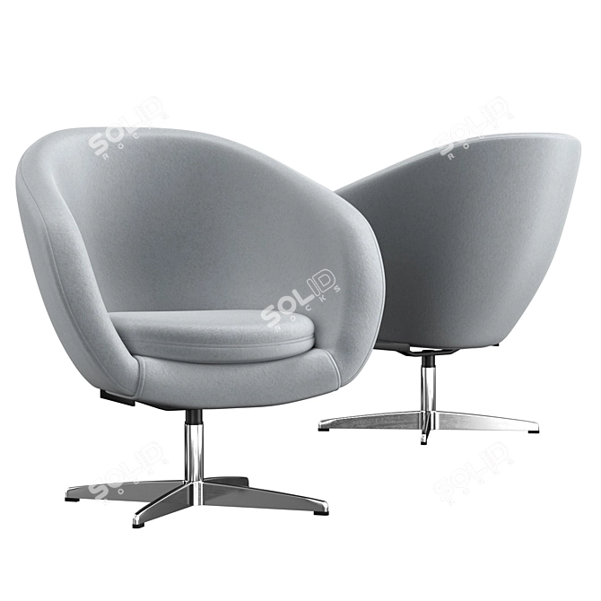 Modern Dani Lounge Chair 3D model image 1