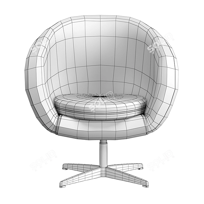 Modern Dani Lounge Chair 3D model image 5