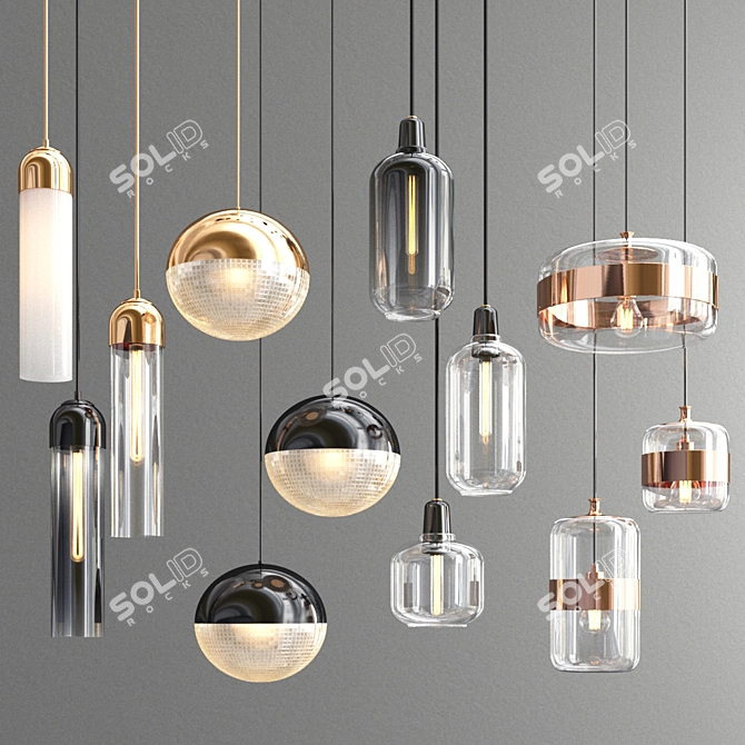 Modern Hanging Lights_66 3D model image 1