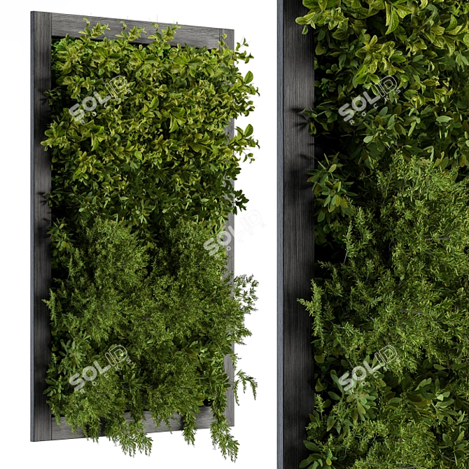 Rustic Vertical Plant Frame 3D model image 1