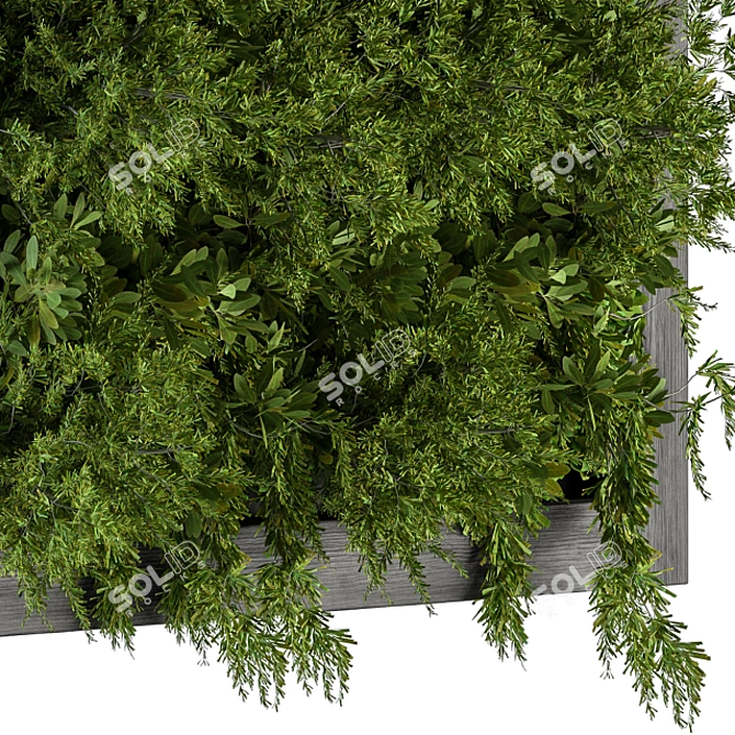 Rustic Vertical Plant Frame 3D model image 3